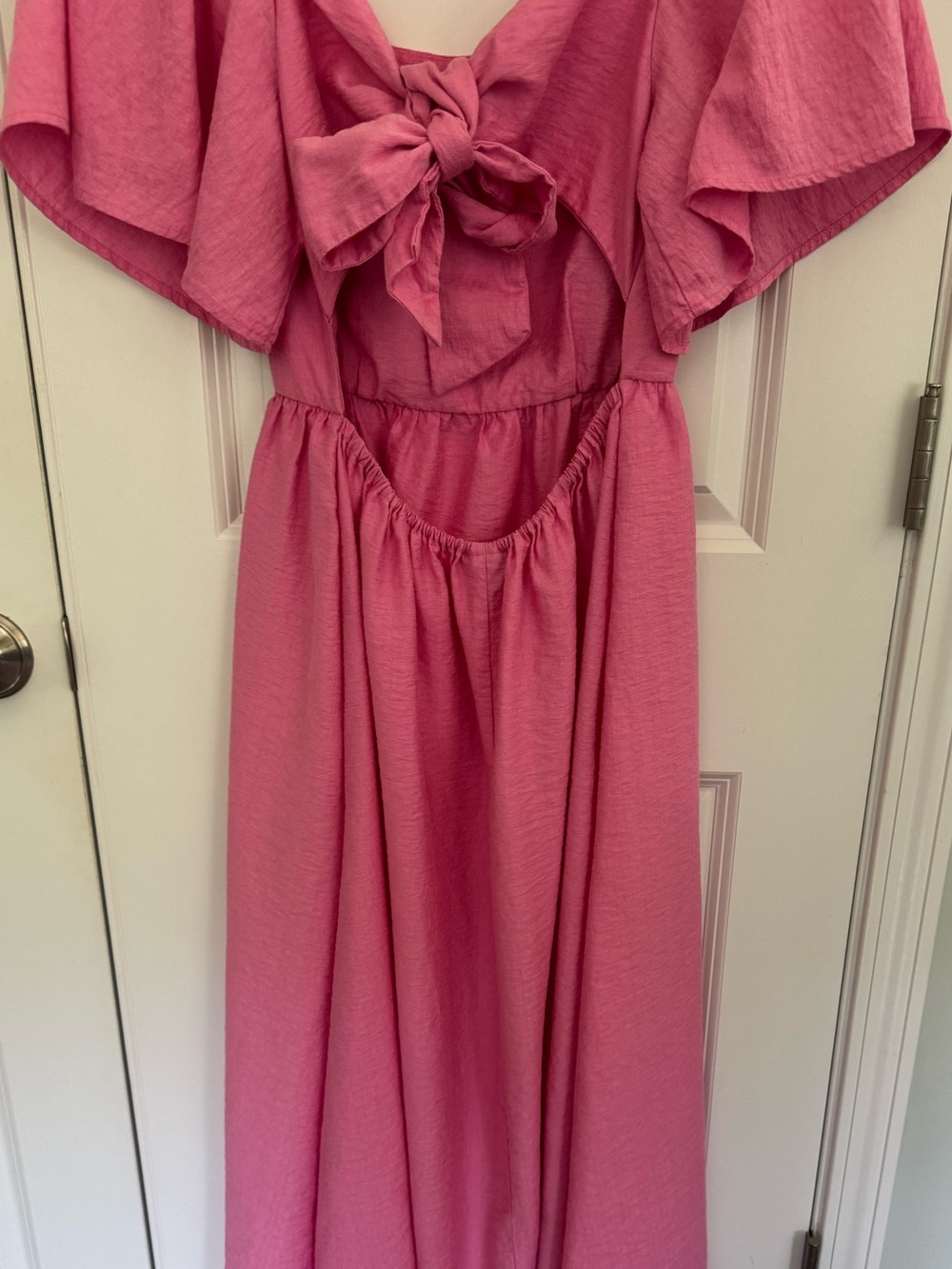 A New Day Flutter Sleeve Tie Back Midi Dress - Picture 8 of 9